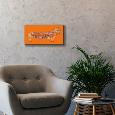 'Dachshund' by Rachel Caldwell, Canvas Wall Art