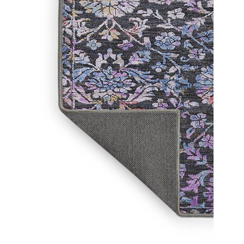 Tapis oriental mauve / rouge / gris Halltown, Rectangle 2 pi x 4 pi