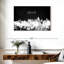 Impression sur toile Dallas Skyline BW-1054033242