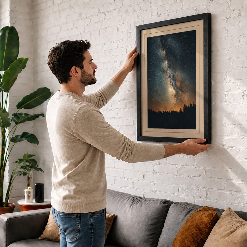 Milky Way Rising Scandinavian - Print, Unframed, A4 - 29.7 x 21.0 cm