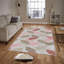 Tapis brun / rose en polyester tissé à la machine Bevers-1086183442