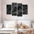 Natural Stone " Black Stone " 4 - Pieces-552190429