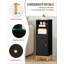 Small Bathroom Storage Cabinet, Freestanding Bathroom Storage Unit with Door, Adjustable Shelf and Hooks, Narrow Toilet Paper Cabinet with Open Storage Space, Black 