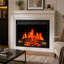24.04'' W Antique Black Electric Fireplace Insert with 5000 BTU
