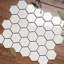 Carreau de mosaïque en porcelaine hexagonale 2 po x 2 po HoneyComb-63332384