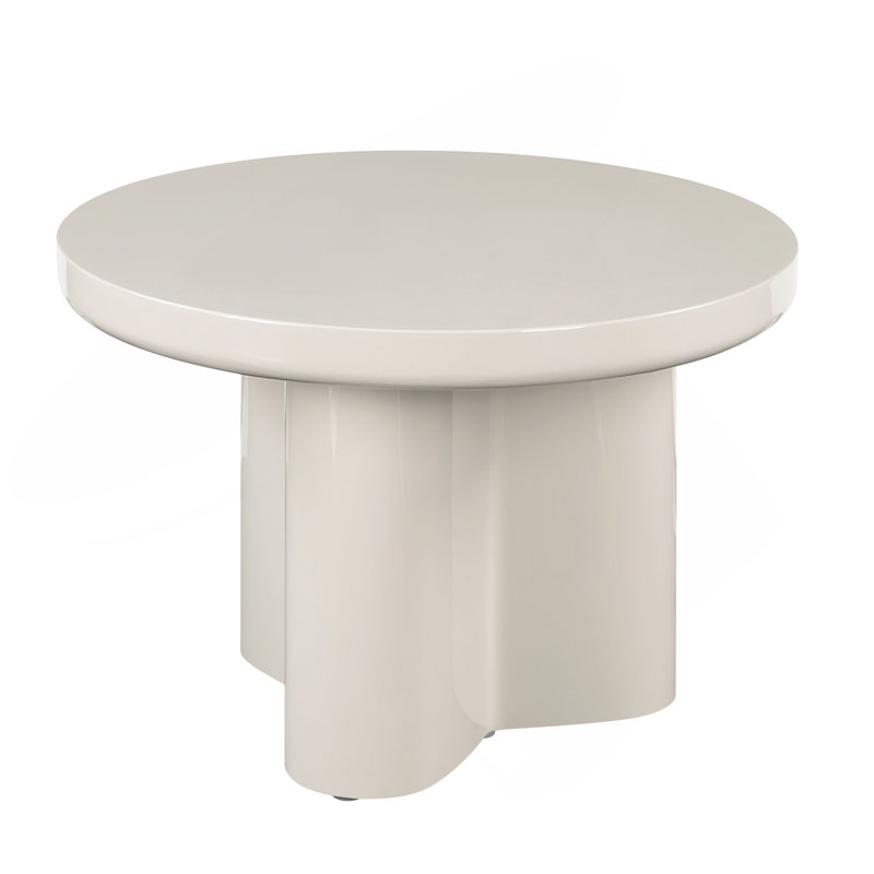 Joane Light Gray High Gloss End Table