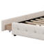 Grand lit plateforme tapissier avec tête de lit classique et tiroirs-403013679