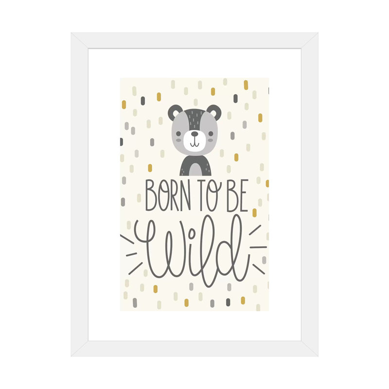 «Cute and Wild III», art encadré, H 32 po x l 24 po x P 1 po, Papier encadré blanc