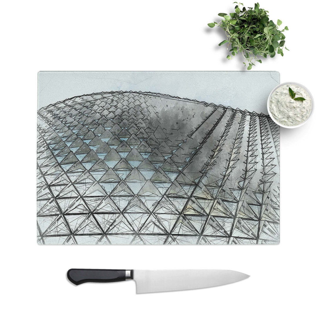 Tempered Glass Architecture Sketch Vol.16 Chopping Board