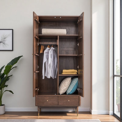 Armoire moderne, simple et légère à deux portes de luxe
