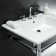 Ceramic Rectangular Console Bathroom Sink with Overflow
