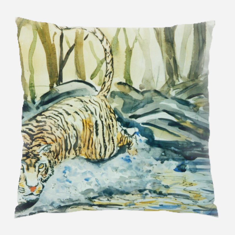 Coussin tigers Ginevra, Microsuède, Intérieur