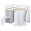 Lit mezzanine avec garde-robe, bureau et tablettes-916915660