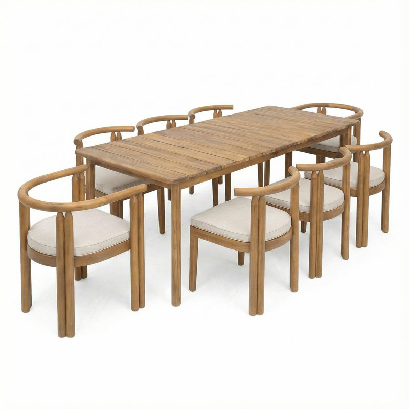 Ensemble repas d'extérieur 9 pièces Bayshore