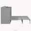 Lit escamotable double avec grands tiroirs, gris-1683429268