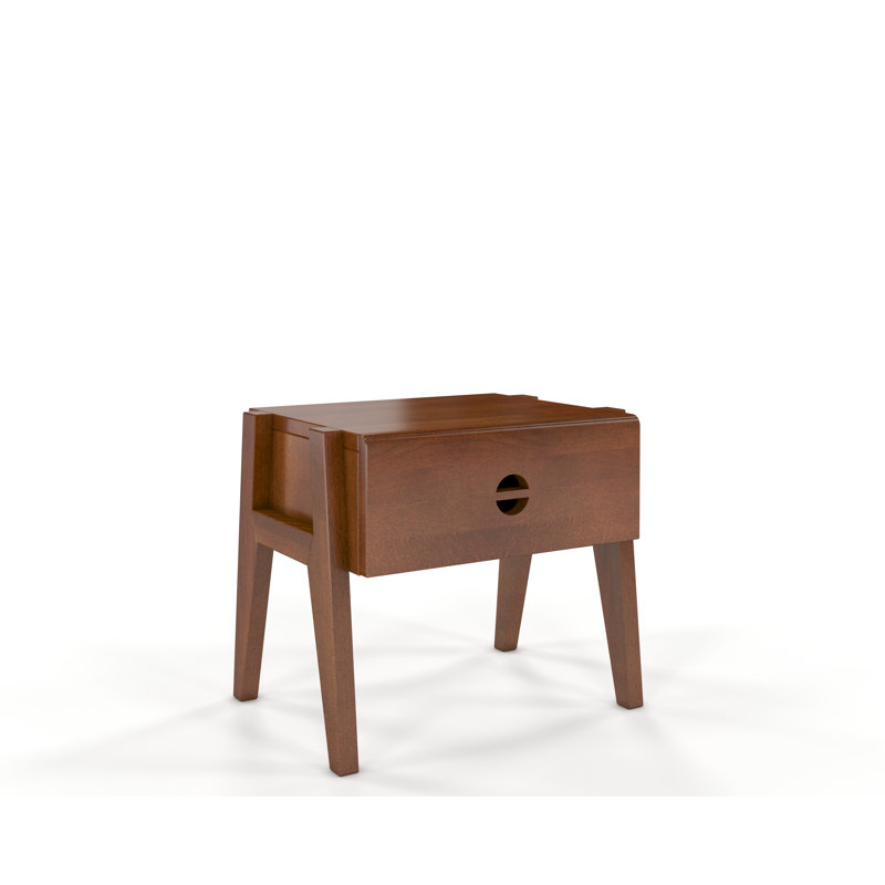 Eng 45cm W Manufactured Wood Bedside Table, Natural