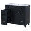 Ensemble de meuble-lavabo 36 po avec comptoir de meuble-lavabo 36 po, noir, lavabo simple, meuble shaker avec porte à fermeture douce et 3 tiroirs