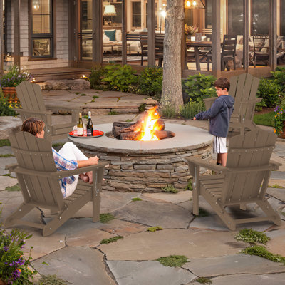 Wolak Foldable Outdoor Adirondack Chair