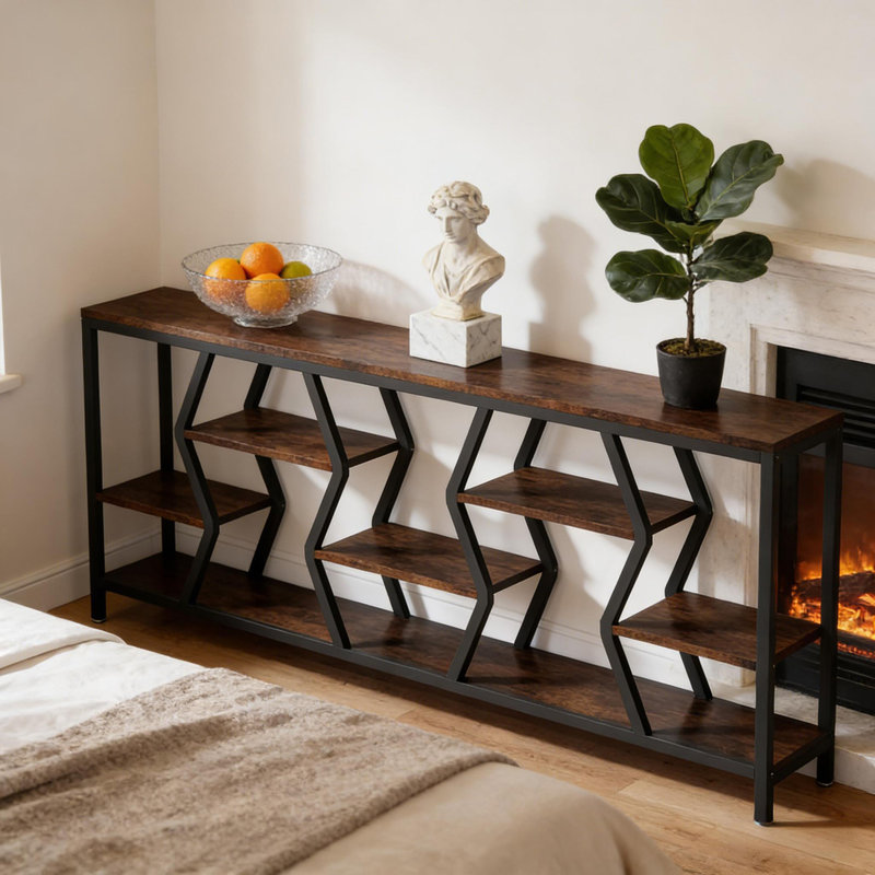 Table de canapé durable, console pratique, table de rangement généreuse