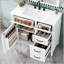 36-Inch Bathroom Vanity With Ceramic Sink, Solid Wood, MDF Cabinet, Flip Drawers, Adjustable Shelf, Metal Handles-1796539058