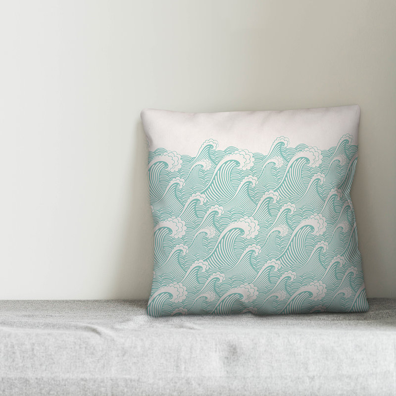 Coussin décoratif d'intérieur/d'extérieur, H 16 po x l 16 po, Polyester / Bourre en polyester