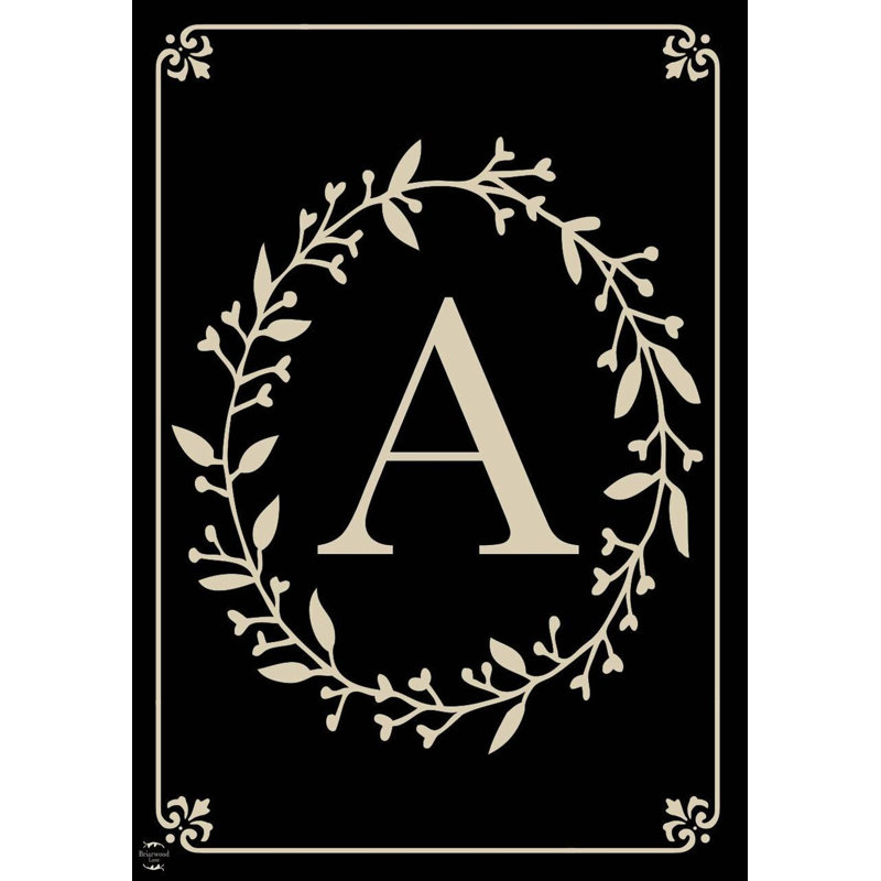 Drapeau de maison classique monogramme lettre A double face
