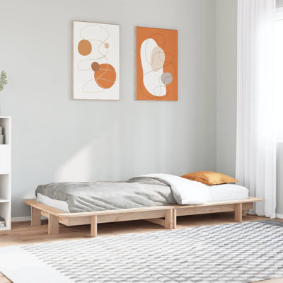 Bed Frame Without Mattress Solid Wood Pine