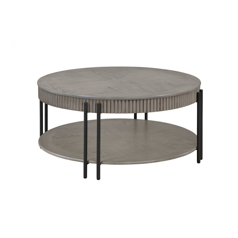 Table basse contemporaine 1Pc avec tablette de rangement