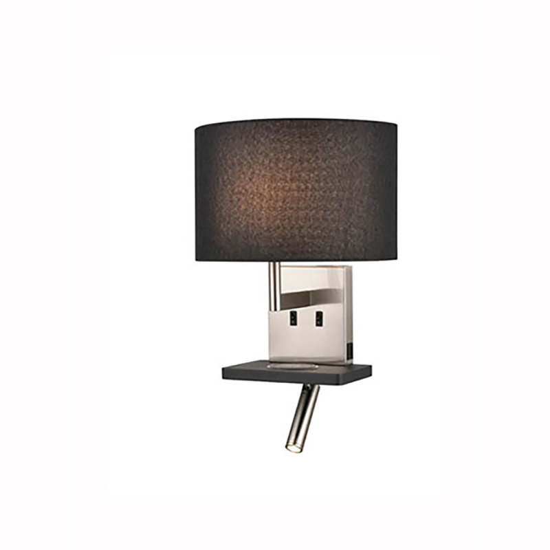 Glastenbury LED Armed Sconce, Black