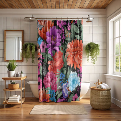 Flower Sanctuary - Rideau de douche Premium