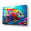  «Vibrant Angelfish» par Dean Russo, art mural en verre acrylique, 24 po x 16 po-1474451443