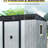 8x6 Ft Metal Garden Shed, With Rust- Material & Spacious Interior White Black Tool Ft, Steel Extra Hooks-118124177-118124179