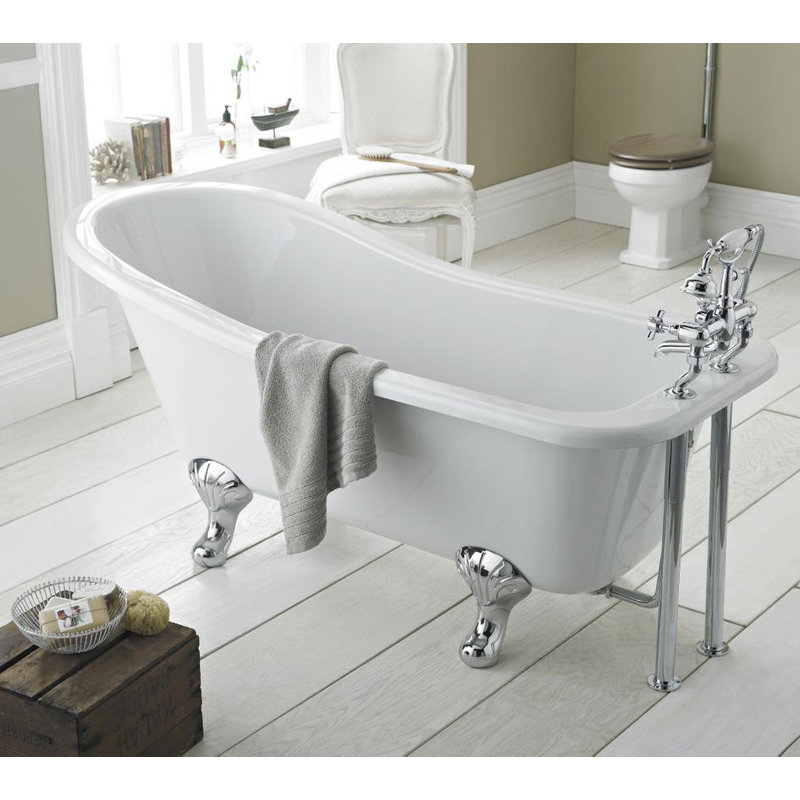 Brockley 1500mm x 730mm Freestanding Soaking Acrylic Bathtub