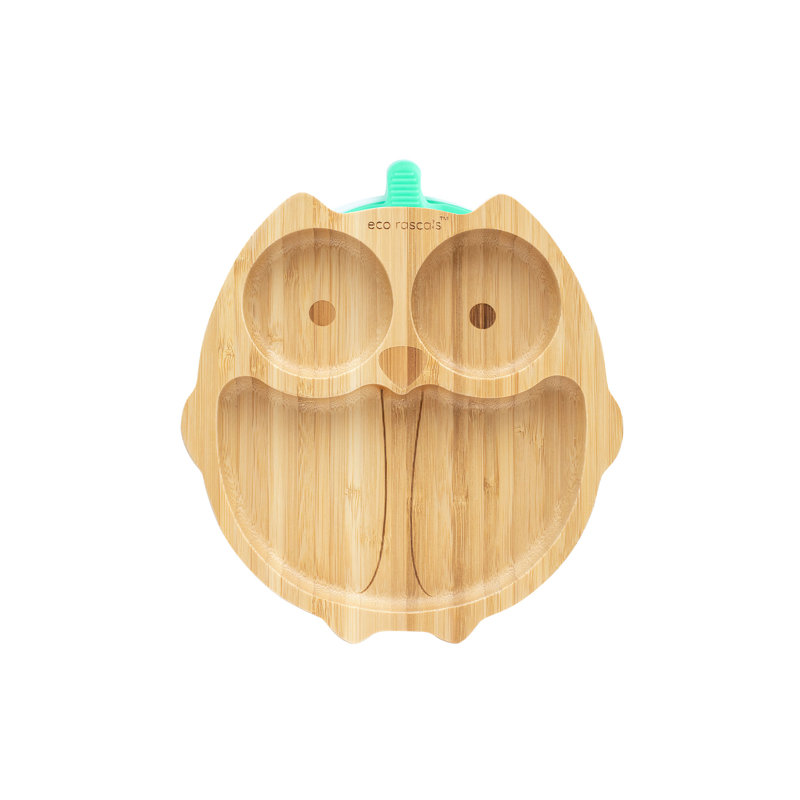 Bamboo Owl Plate, Green