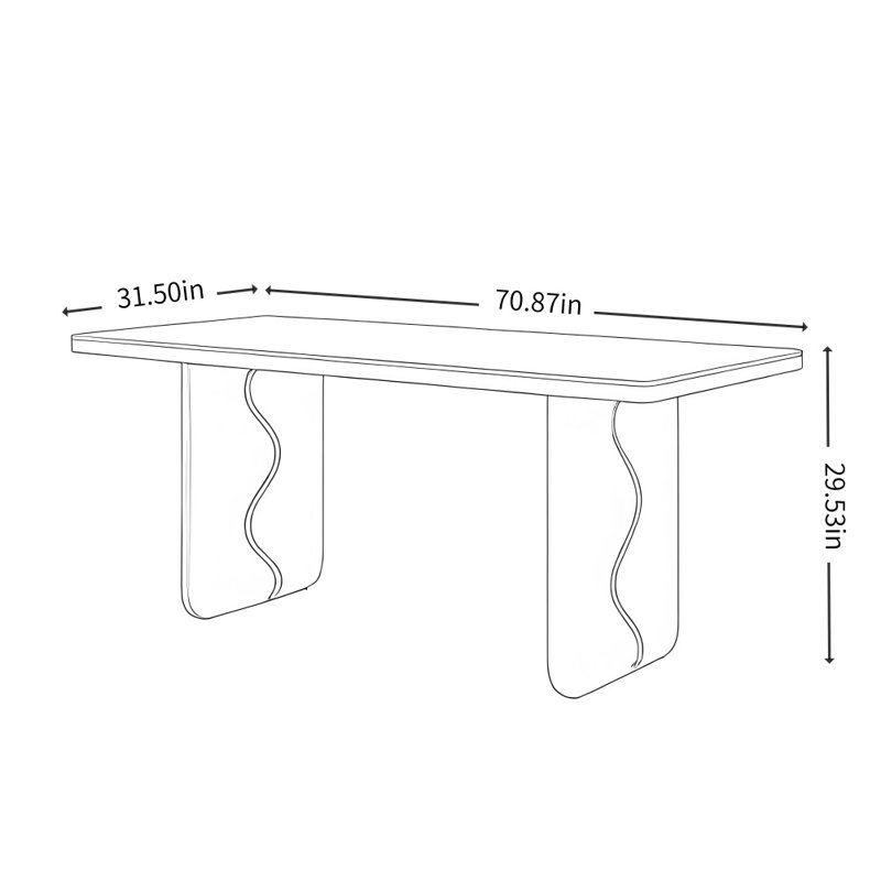 French Cream-style Rectangular Dining Table