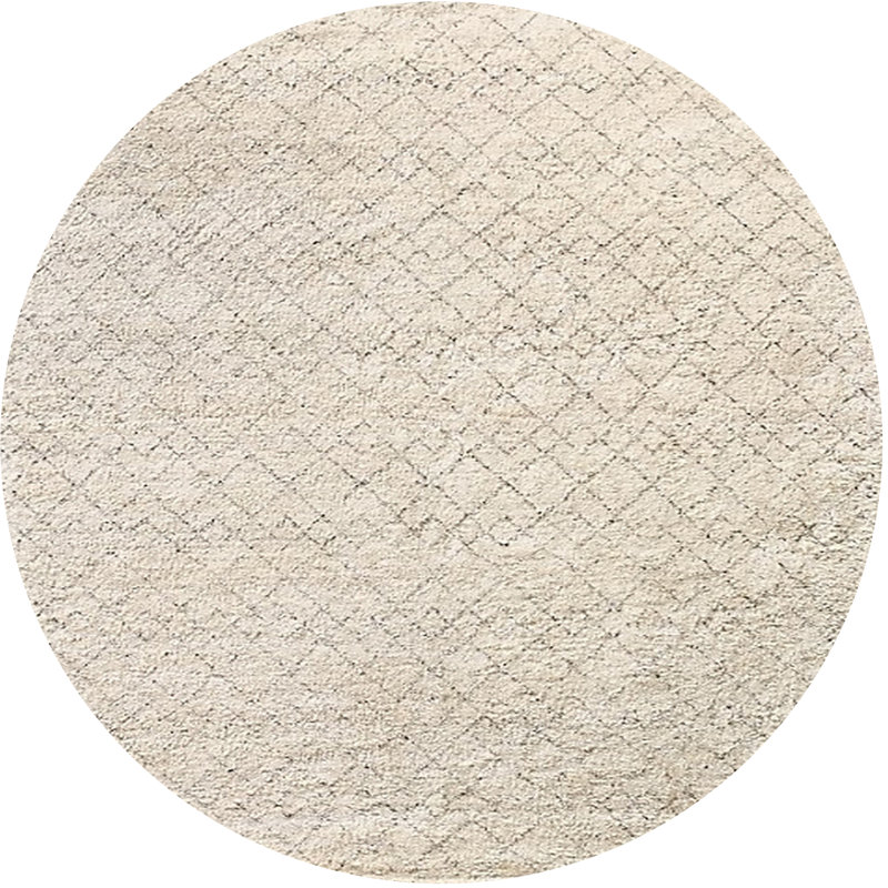 Tapis beige Borger, Rond 7 pi