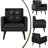Bakhyt Tufted  Faux Leather Armchair with Solid Wood Leg-2063588481