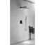 Système de pomme de douche 12 po mural noir mat - pluie naturelle, buse facile, finition en laiton, sortie autonettoyante et corps-118088758