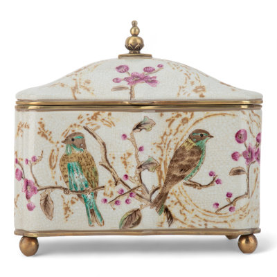Porcelain Hinged Box With Bronze Ormolu