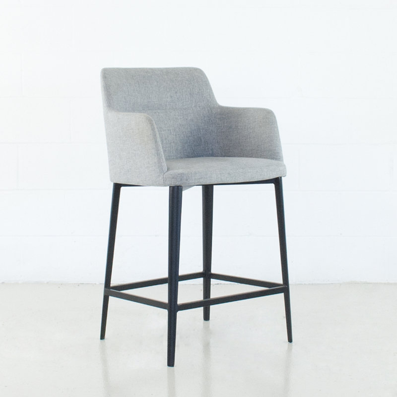 Jahnke Earle Bar & Counter Stool, Light Gray, Counter Stool (25" Seat Height)