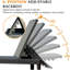 Ensemble de chaises longues réglables en résine, design moderne pour le confort extérieur