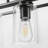 Saramarie 5 - Light Matte Black Kitchen Island Pendant with Clear Glass Shade
