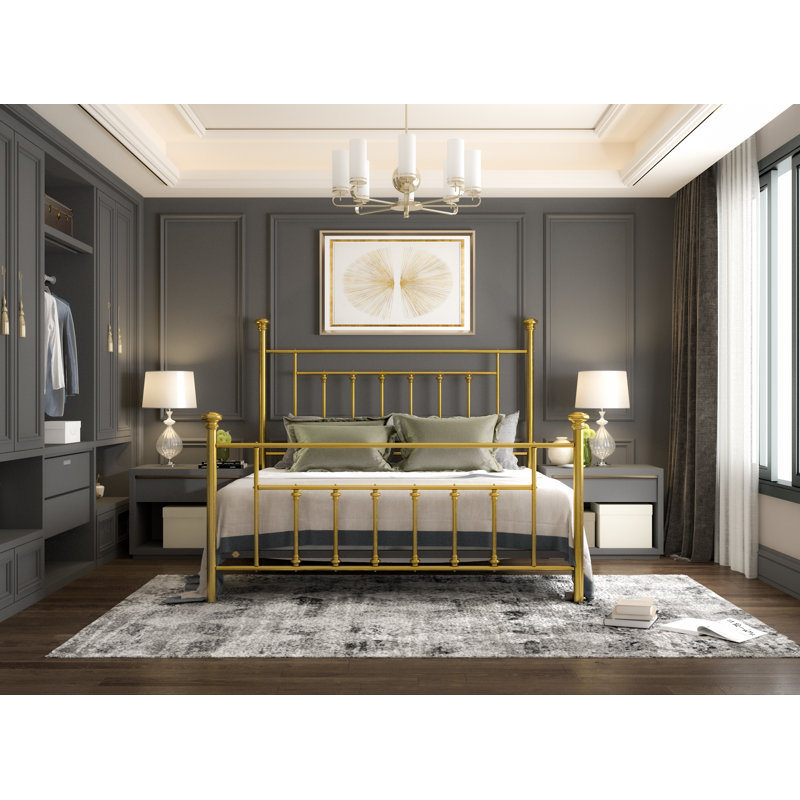 101 Generations Bed | Complete Standard, King, Natural Brass