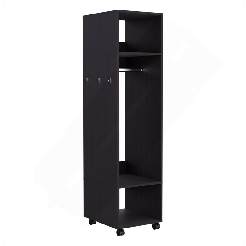 Garde-robe Devon, chambre à coucher, noir, Noir