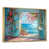 Toile avec cadre flottant or