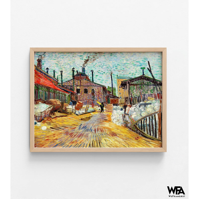 «The Factory» par Vincent Van Gogh, art de la ville colorée, impression de l'usine Van Gogh, reproduction de peinture à l'huile Van Gogh, art mural industriel, reproduction d'art