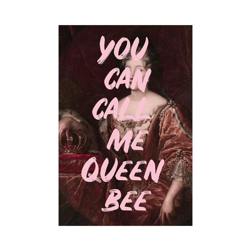 Queen Bee par - Toile tendue, H 26 po x l 18 po x 1,5 po