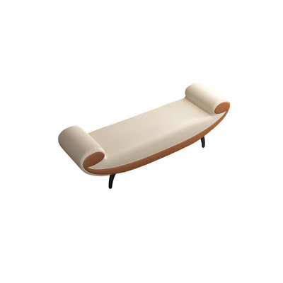 Banc rembourré en cuir Eftichia