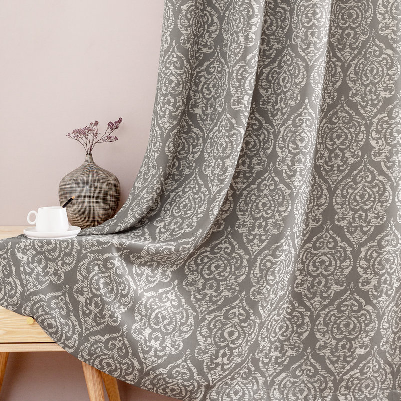 Daryan Room Darkening Curtain Panel Pair, 52" W x 95" L, Gray