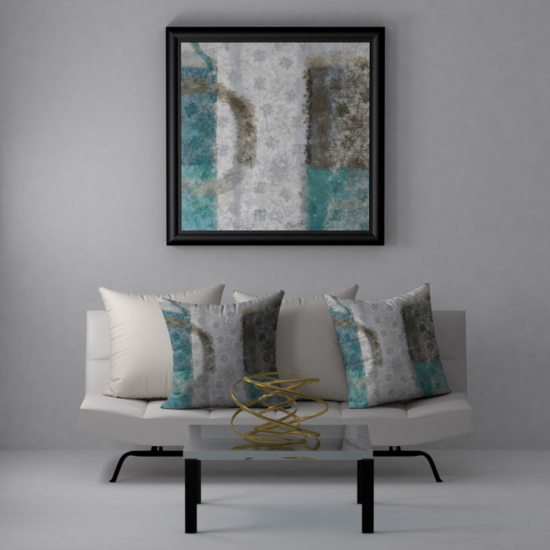 Abstract Reversible Throw Pillow, 18" x 18"